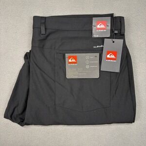 Quiksilver Stretch Tech Woven Slim Fit Pants Mens Size 38x30 Dark Black Onyx NWT